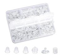 Fermoir Boucle d'Oreille Silicone,AWAVM Fermoir Boucles d'Oreilles Souple en 6 Styles Hypoallergénique Dos de Boucle d'Oreille pour Goujon Boucles d'Oreilles Crochet Boucles D'oreilles(600pcs)