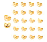 Fermoir Boucles d'Oreilles Or - Attache Boucles d'Oreilles Acier Inoxydable | Lot de 50, poussettes, embouts et bouchons de rechange, tiges standard, oreilles percées, apprêts bijoux, conforme nickel UE
