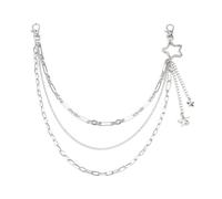 Fermoir en alliage de chaîne de bijoux de corps moderne à cinq niveaux pour jeans et vêtements de fête fermeture à glissière en alliage