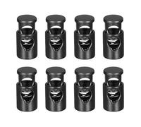Fermoir fil SOURCING MAP 8Pcs 6 mm Trou unique Bloque-cordons Métalliques ressort à bascule pour Vêtements Cordon Noir