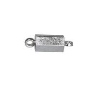 Fermoir Magnétique En Laiton, Hexagonal, Argent, 8mm, 1 Pce