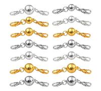 Fermoir Magnetique Lot de 2 à 5 fermoirs magnétiques solides en métal avec connecteurs à embout magnétique et mousqueton for la fabrication de bijoux DIY(Clear,5set)
