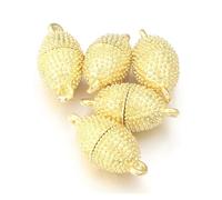 Fermoir Magnetique Lot de 5 fermoirs magnétiques ovales for la fabrication de bijoux, colliers et bracelets à breloques(Gold)