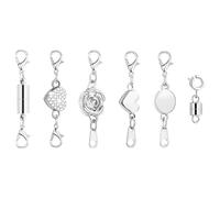 Fermoir Magnétique Pour Collier,6 Pièces Convertisseur Bracelet Femme - Prolongateur Réparation Collier Avec Fermoirs À Ressort Pour Anniversaire Mariage Fêtes En Déplacement