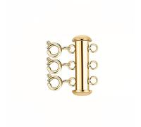 Fermoir multi-collier en acier chirurgical plaqué argent/or pour chaînes et pendentifs de femmes et de jeunes filles. Idéal pour un cadeau de fête des mères, d'anniversaire. Bijoux pour femmes