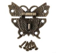 Fermoir Papillon Bronze pour Boîte à Bijoux Vintage | Finition bronze antique, design papillon charmant, pour idéal pour bijoux, style vintage élégant