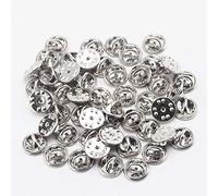 Fermoir Pins,50 pièces Fermoirs Papillon pour Broches Attaches Pins pour l'artisanat DIY Bijoux Jewelry Making Argent
