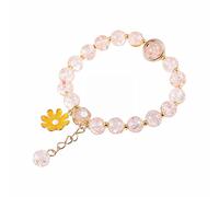Fermoir pour bracelet Bracelets Bijoux colorés Marguerite Multi Perles Style Accessoires faits à la main Perles Fraise Cristal Main Menottes Argent pour Femmes, taille unique, Pierre écrasée, Pas de