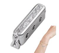 Fermoir Pour Raccourcir Collier Trois Rangs - Crochet Ajustable En Zirconium Cubique | Accessoire De Bijouterie Bracelet | Réparation DIY Ajusteur Longueur Connecteur Loisirs Créatifs Chic