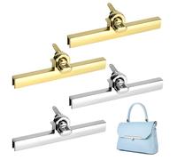 Fermoir Tourniquet pour Sac, Attache Fermoir Cartable Verrouillage Fermeture de Zinc DIY Artisanat Convient Rotative pour Fabriquer de Sac Bricolage Craft 4pcs