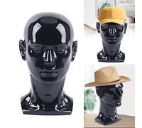 Fermoirper Tête de mannequin de vitrine en plastique, tête de mannequin masculine, perruques, tête de mannequin pour perruques, casques, casquettes (claire)