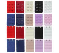 Fermoirs à Agrafes pour Soutien, 20 Pièces, Métal, 2 Crochets 3 Rangs | Format Étroit, pour Modèles sans Bretelles et Doubles Crochets, Voyage, Maternité, Ajoute de L'aisance