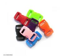 Fermoirs à clip plastique - Multicolore - 1,5 x 3 cm - 100 pcs