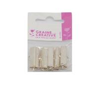 Fermoirs à griffes - DTM - 25 x 6 mm - Couleur argent - Lot de 10 - Mixte