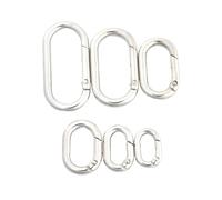 Fermoirs à Ressort Anneau Ovale en Alliage de Zinc | Multicolore, plusieurs tailles, 5 pièces for la fabrication de bijoux, connecteurs de porte-clés