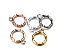 Fermoirs à ressort en alliage, 20 pièces, joint torique | Avec trou ouvrable rond mousqueton porte-clés sac Clips crochet connecteur for bijoux à bricoler soi-même porte-clés(Silver)