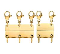 Fermoirs Magnétiques Collier - Attache Superposition Multi-Rangs | Séparateur Chaînes Fermetures Superposées Pour Bijoux | Lot 2 Connecteurs Aimantés Pour Ras-du-Cou Femme Artisanat