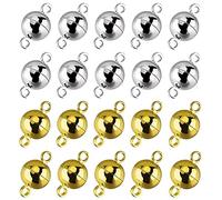 Fermoirs MagnéTiques Pour Bijoux Fermoir MagnéTique Doré 20 Morceaux Fermoir MagnéTique Pour Collier Fermoir MagnéTique Or Bijoux Fermoir MagnéTique Pour Faire Des Bracelets Collier (Or/Argent)