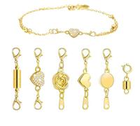 Fermoirs magnétiques pour colliers, extension de chaîne - Fermoirs mousquetons pour bracelet et collier pour un usage quotidien, vacances, mariage, fabrication de bijoux pour filles, anniversaires