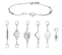 Fermoirs Magnétiques Pour Colliers - Lot De 6 Fermetures Pour Fabrication De Bracelets | Prolongateur Réparation Collier Avec Fermoirs À Ressort Pour Anniversaire Mariage Fêtes En Déplacement