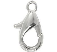 Fermoirs mousqueton 10 mm - Argenté - 100 pcs Argent G