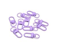 Fermoirs Mousqueton Fermoirs à griffes de homard colorés, 100 pièces | Crochets de porte-clés pivotants avec anneaux, connecteur de sangle for accessoires de bricolage