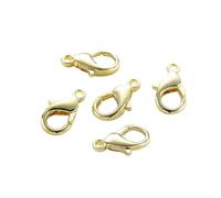Fermoirs mousquetons, 10 pièces/lot, plaqués or 14 carats et 18 carats, rallonges de collier, fermoirs mousquetons, anneaux de jonction, clips for la fabrication de bijoux, sacs, artisanat, or 14 cara