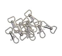 Fermoirs pivotants - INF - Mousquetons 2 cm - Argent - Lot de 10 pièces - Mixte
