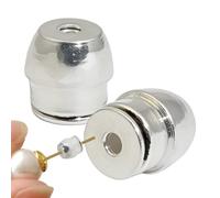 Fermoirs Sécurisés pour Boucles d'Oreilles - 2 Pièces Attaches à Verrou,avec Couvercle de Sécurité Adapté aux Aiguilles de 0.9 à 1.2mm,Pour Femmes et Hommes