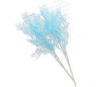 FERN Artificiel pour Fern, tiges de feuillage brumeux, design réaliste à cinq fourches, matériau plastique durable, décoration de mariage, maison, extérieur (bleu)