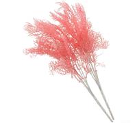 FERN Artificiel pour Fern, tiges de feuillage brumeux, design réaliste à cinq fourches, matériau plastique durable, décoration de mariage, maison, extérieur (rose foncé)