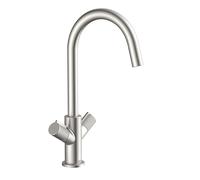 Fern Easyfit Mitigeur d'évier monobloc en acier inoxydable, Robinetterie