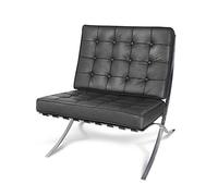 Fern Fauteuil lounge style Barcelone uniquement en cuir noir