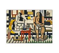 Fernand Leger "Trois Femmes" - Célèbre tableau imprimée sur toile - Toile Mur Art tableau Décor 80x112cm Sans Cadre