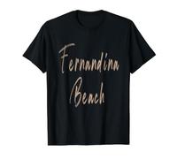 Fernandina Beach Florida Design Vintage élégant T-Shirt Graphique avec Valeur