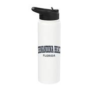Fernandina Beach Florida Vintage Stainless Steel Insulated Water Bottle