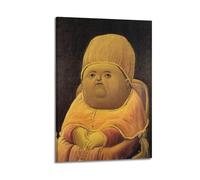 Fernando Botero - Impression sur toile décorative « Pape Lion X, après Raphael » - 50 x 75 cm