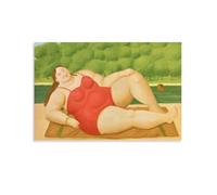 Fernando Botero Poster de grandes personnes (22) - Impression sur toile - Affiches d'œuvres d'art pour décoration de chambre - 40,6 x 61 cm