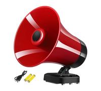 FerneeButy Haut-parleur mégaphone de voiture avec sortie 50 W, Bluetooth, USB, lecture de carte TF, enregistrement 350s, support magnétique pour véhicule, 16 x 15,5 x 16,7 cm