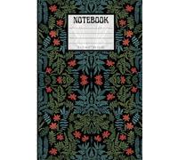 Ferns and Flowers Pattern Composition Book: Art Deco Inspired Notebook for Class, Work, Art and Journaling