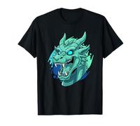 Féroce Tête de Dragon de Glace Fantasy Gaming T-Shirt