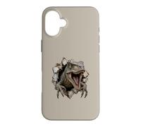 Féroce vélociraptor brisant Le Mur Motif Dinosaure Coque pour iPhone 16 Plus