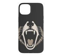 Féroce Visage de Raton Laveur - Humour Amoureux des Animaux Coque pour iPhone 15 Plus