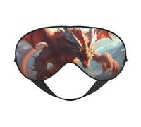 Ferocious Masque de sommeil double face pour homme et femme Motif dragon