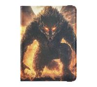 Ferocious Wolf Porte-passeport en cuir pour passeport sécurisé et caché pour femme