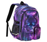 Ferocious Wolf Sac à dos de voyage pour ordinateur portable 14" Sac d'école robuste