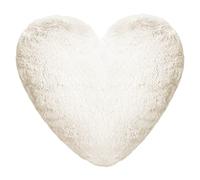 Ferocity Cadeau DE LA Saint-Valentin pour Lui ou Elle - Coussin Oreiller en Forme de cœur (35 x 40 cm); Minky Moelleux ; pour Anniversaire, Anniversaire, Fête des Mères, Couleur Beige [091]