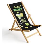 Ferocity Chaise Longue Pliable en Bois Fauteuil de Plage Pliant en hetre Classique Lit de Plage Margarita [119]