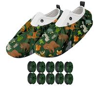 Ferocity Couvre-Chaussures Réutilisables EU 25-30 Hydrofuges Protège Antidérapants et Lavables pour Enfants Garçons Filles en Polyester de Haute Qualité avec Colorés Animals x5 [142]