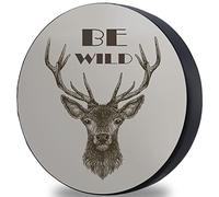 Ferocity Housse de Roue de Secours Fabriquée sur Mesure de Stockage Hydrofuge individuelle avec arrêt de Cordon pour Les Roues Housse de Protection en éco-Cuir Be Wild [097]